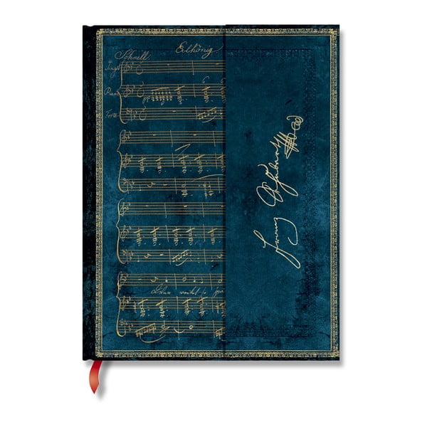 Zils līniju blociņš cietajos vākos Paperblanks Schubert, 144 lappuses