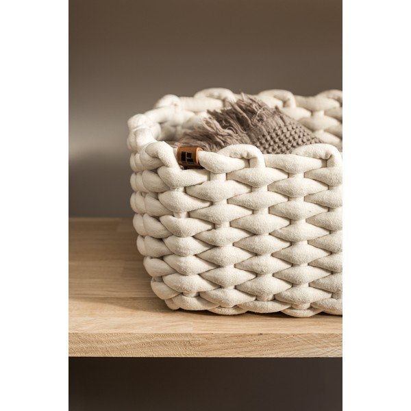 Tekstila uzglabāšanas grozs 35x25x14 cm Peach Skin M – Bigso-image-2