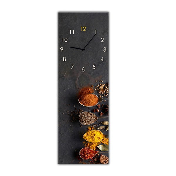 Sienas pulkstenis Styler Glassclock Spices, 20 x 60 cm