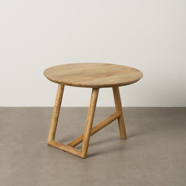 Dabīga toņa mango masīvkoka apaļš žurnālgaldiņš ø 60 cm Mao – Ixia-image-1