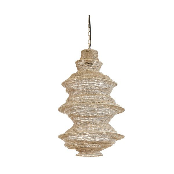 Bēša metāla piekaramā lampa Nakisha – Light & Living