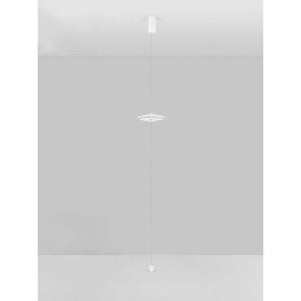 Matēti balta alumīnija LED stāvlampa ar regulējamu spilgtumu (augstums 330 cm) Olos – Nova Luce-image-4