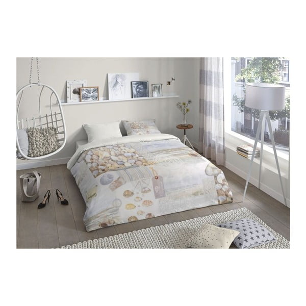 Kokvilnas gultasveļa ar apdruku Good Morning Abel, 200 x 200 cm-image-1