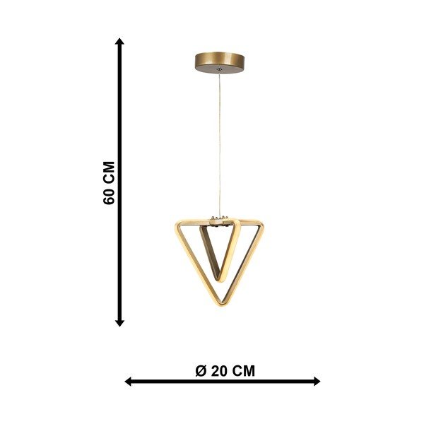 Bronzas krāsas metāla LED piekaramā lampa ø 20 cm Baris – Squid Lighting-image-4