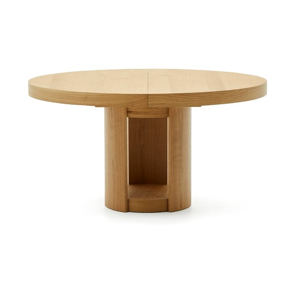 Apaļš izvelkams ēdamgalds ar papildu galda virsmu ar ozolkoka imitāciju ø 150 cm Artis – Kave Home-image-4