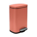 Terakotas oranža tērauda atkritumu tvertne ar pedāli 5 l   Akira – Spirella
