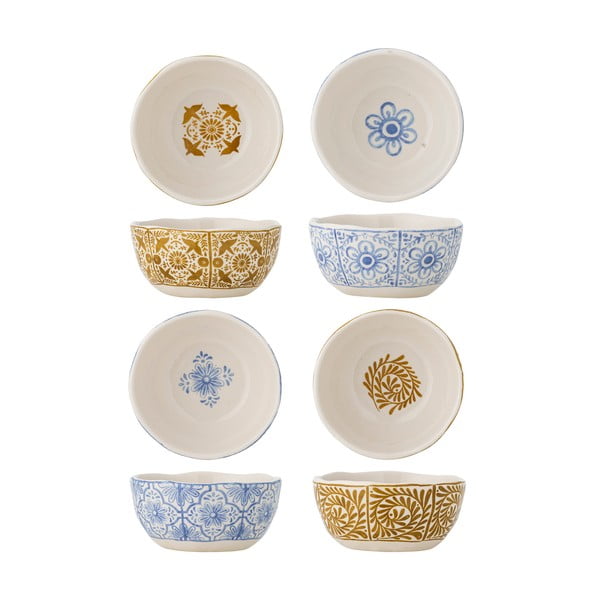 Zilas/oranžas akmensmasas bļodiņas (4 gab.) 200 ml Milton – Bloomingville-image-2