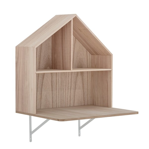 Bērnu sienas grāmatu plaukts no paulonijas masīvkoka 61x61 cm Lai – Bloomingville Mini-image-2