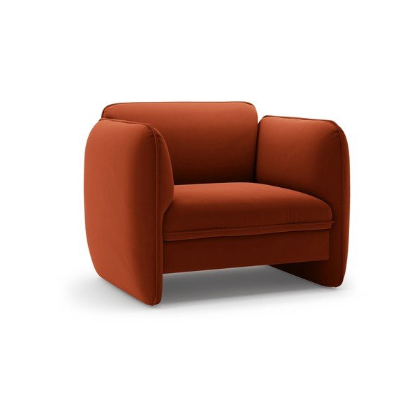 Ķieģeļu sarkans samta atpūtas krēsls Georgia – Micadoni 