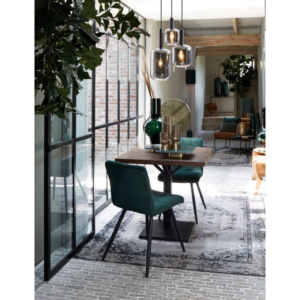 Pelēka griestu lampa ar stikla abažūru ø 21 cm Lekar – Light & Living-image-4