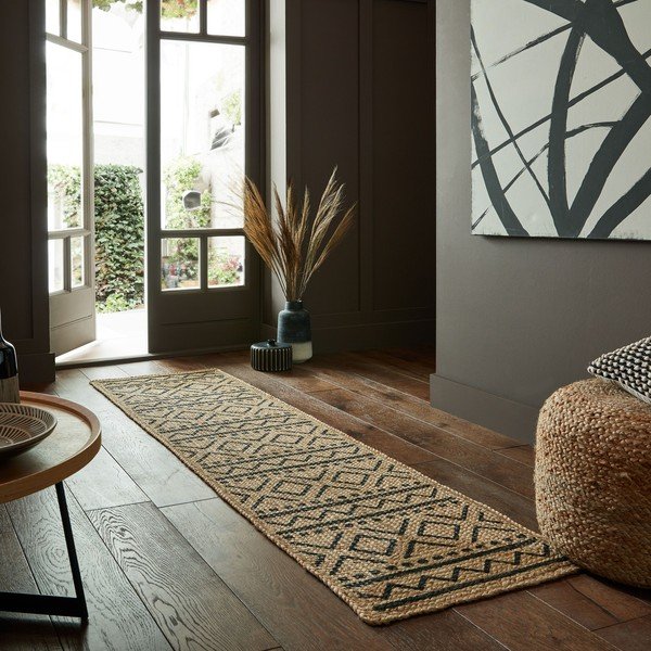 Dabīga toņa džutas celiņa paklājs 60x230 cm Luis – Flair Rugs-image-1