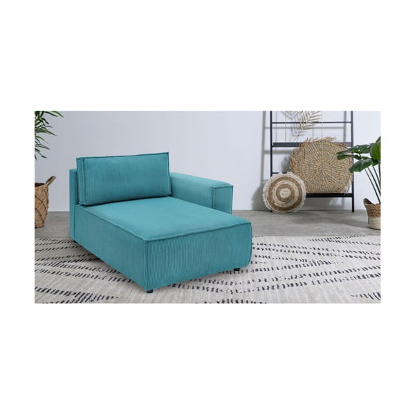 Zils velveta modulārais dīvāns (ar labo stūri) Nihad modular – Bobochic Paris-image-1