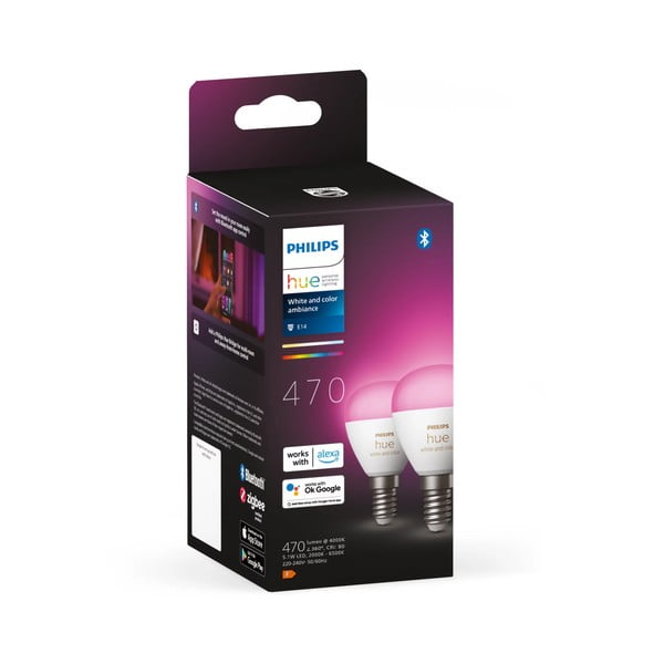 Spuldzes ar E14 spuldžu ietveri (2 gab.), 5 W White and color ambiance – Philips Hue-image-2