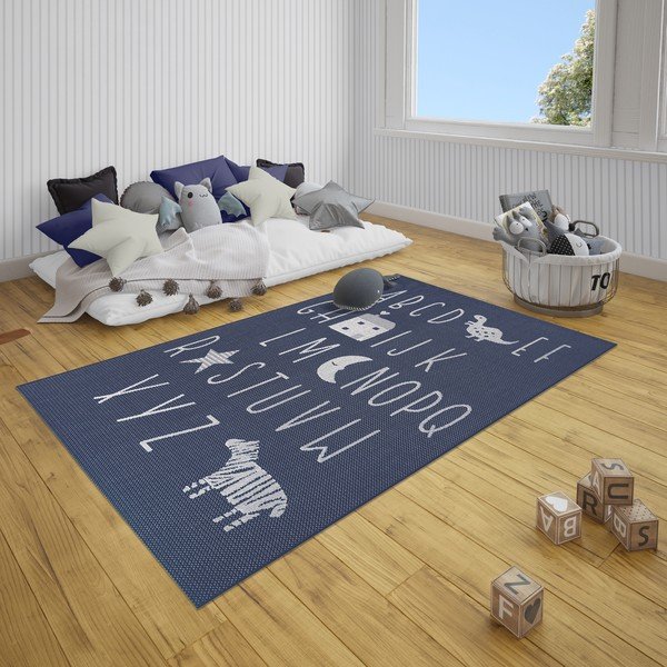 Zils paklājs bērniem Ragami Letters, 120 x 170 cm-image-1
