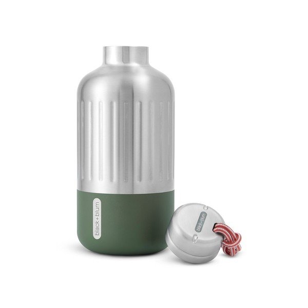 Sudraba krāsas nerūsējošā tērauda termopudele 650 ml Explorer – Black + Blum-image-4