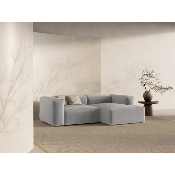 Gaiši pelēks stūra dīvāns (ar labo stūri/ar zvilni) Bergamo – Cosmopolitan Design-image-1