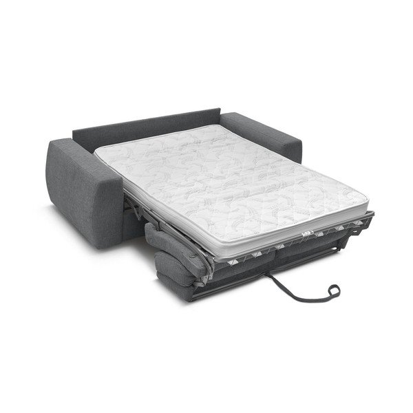 Tumši pelēks salokāms dīvāns no šenila auduma 220 cm Hugo – Bobochic Paris-image-4