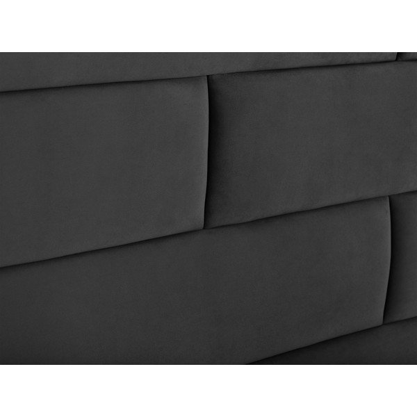 Tumši pelēks gultas galvgalis Cosmopolitan Design New York, platums 200 cm-image-3