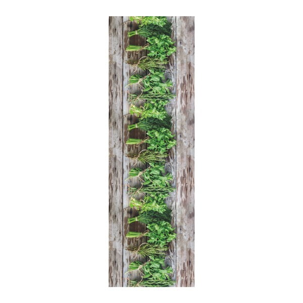 Brūni zaļš paklājs Floorita Aromatica, 58 x 140 cm