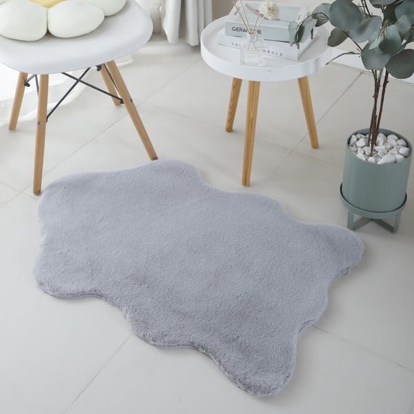 Gaiši pelēka sintētiska kažokāda 60x90 cm Caty – Ayyildiz Carpets-image-1