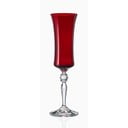 6 sarkanu šampanieša glāžu komplekts Crystalex Extravagance, 190 ml