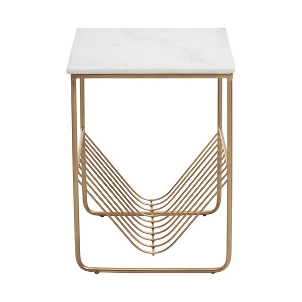 Sānu galdiņš ar marmora virsmu 40x40 cm Mandoli – Premier Housewares-image-3