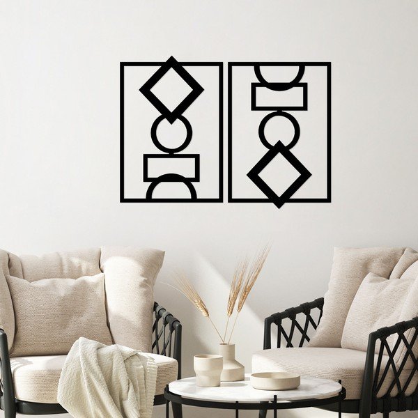 Metāla sienas dekori (2 gab.) 42x57 cm – Wallity-image-1