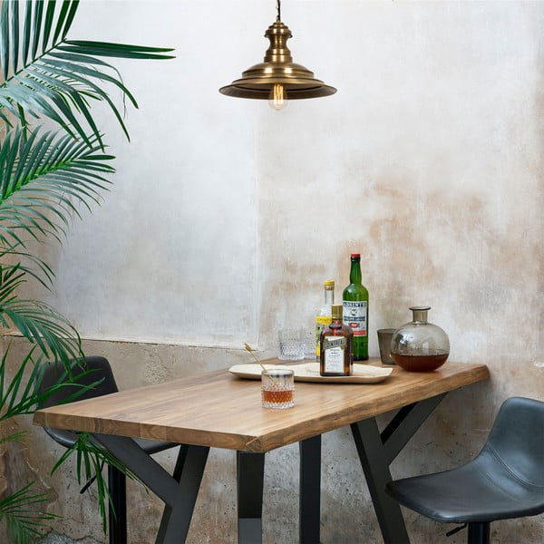 Bronzas krāsas piekaramā lampa ar metāla abažūru ø 39 cm Obyla – Opviq lights-image-1