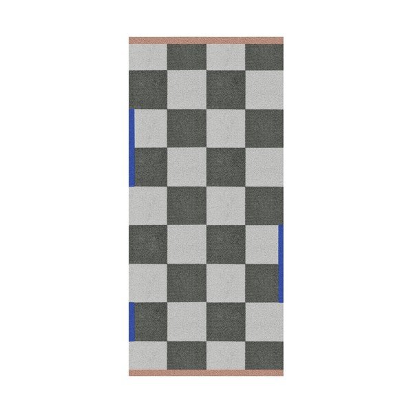 Tumši zaļš/krēmkrāsas mazgājams paklājs 70x150 cm Square – Mette Ditmer Denmark