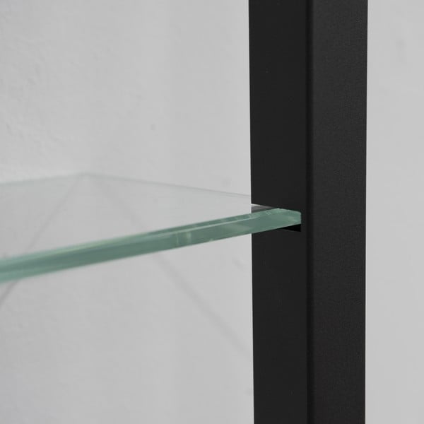 Melns daudzlīmeņu metāla sienas plaukts 46 cm Cubic – Spinder Design-image-3