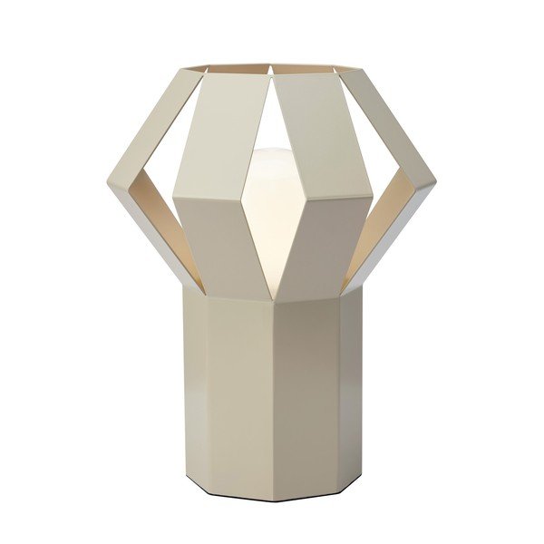 Bēša metāla galda lampa ar metāla abažūru (augstums 27 cm) Octa – Markslöjd