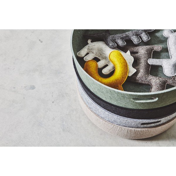 Uzglabāšanas tekstila grozs ø 46x12 cm Cesto Black – MiaCara-image-2