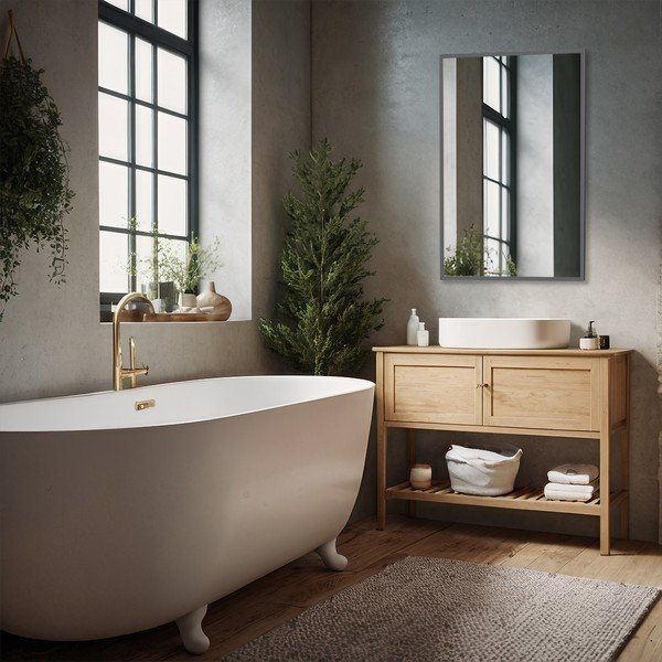 Sienas spogulis 52x72 cm Grey – knor-image-1