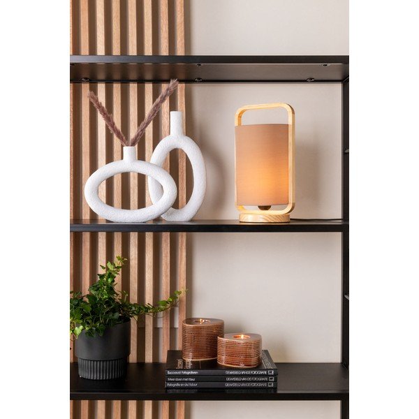 Pelēka galda lampa Leitmotiv Snap, augstums 21,5 cm-image-3