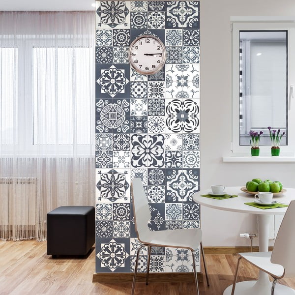 60 dekoratīvo sienas uzlīmju komplekts Ambiance Tanoura Simple, 10 x 10 cm