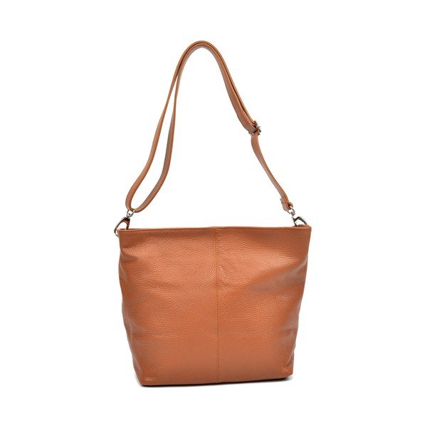 Gaiši konjaka brūna ādas rokassomiņa Luisa Vannini Ginata-image-1