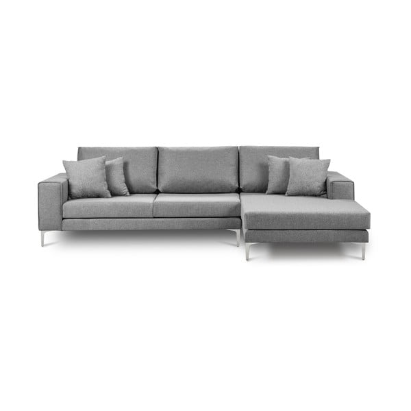 Cosmopolitan Design Cartegena pelēks stūra dīvāns, labais stūris