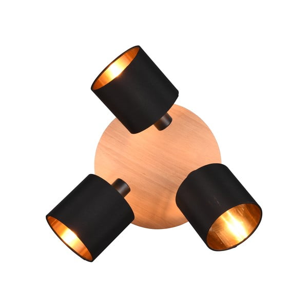 Melna/dabīga toņa prožektora tipa lampa ø 12 cm Tommy – Reality-image-4