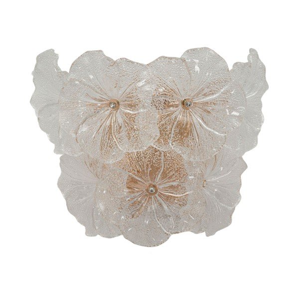 Zelta krāsas stikla sienas lampa Ibiscus – Mauro Ferretti