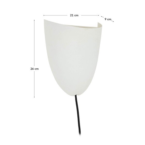 Balta sienas lampa ar vadu Nibla – Kave Home-image-4