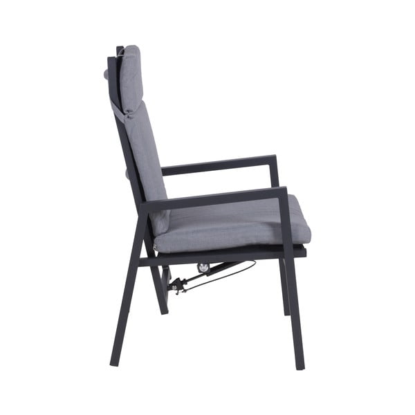 Pelēks metāla dārza krēsls Sintra – Garden Pleasure-image-2