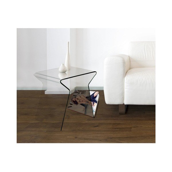 Stikla kafijas galdiņš/žurnālu plaukts Evergreen House Ra-image-3