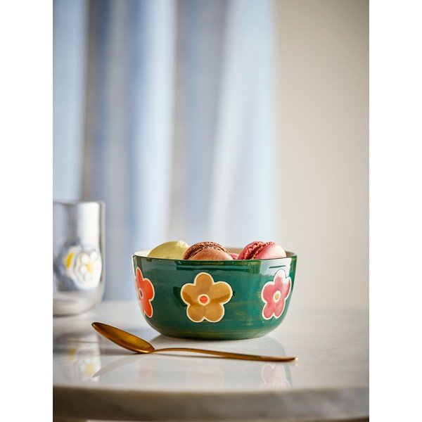 Tumši zaļa akmensmasas bērnu bļoda ø 12 cm Addy – Bloomingville Mini-image-1