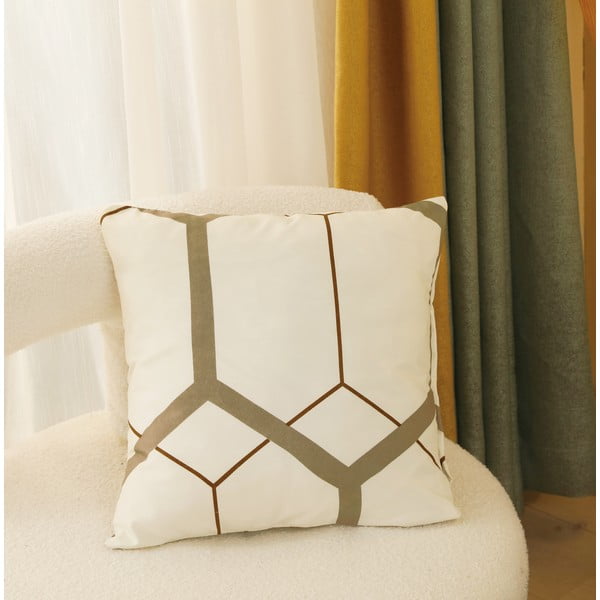 Krēmkrāsas vienguļamā sešdaļīga gultas veļa no mikrosatīna 140x200 cm Carter – My House-image-3