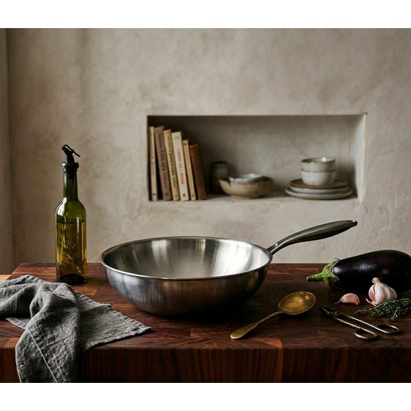 Wok nerūsējošā tērauda panna ø 30 cm Steela – Orion-image-1