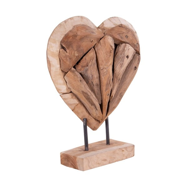 Koka dekors sirds formā no tīkkoka House Nordic Almada-image-1