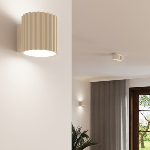 Bēša metāla prožektora tipa lampa ø 10 cm Zora – Sollux-image-3