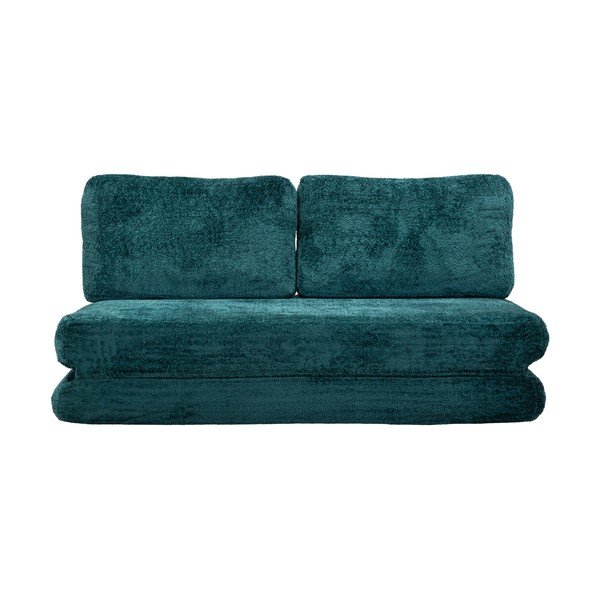 Zilganzaļš salokāms dīvāns no buklē auduma 150 cm Faster – Mauro Ferretti