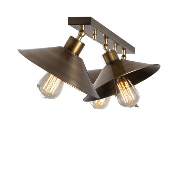 Bronzas krāsas griestu lampa ar metāla abažūru ø 24 cm Berceste – Opviq lights-image-1