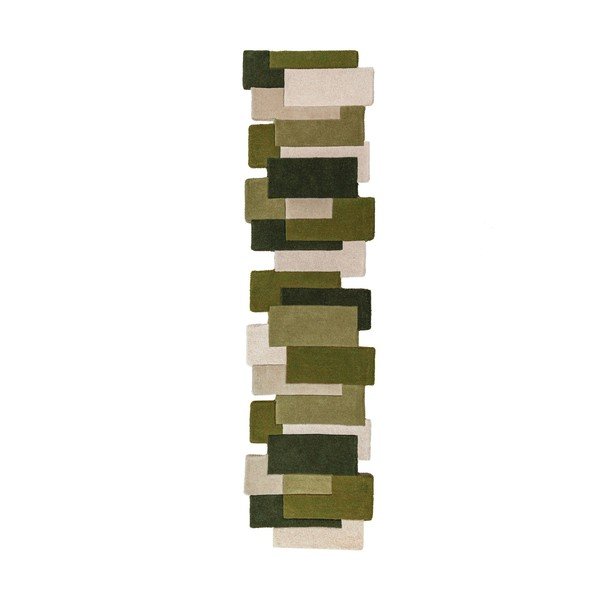Ar rokām darināts vilnas celiņa paklājs 60x230 cm Collage – Flair Rugs